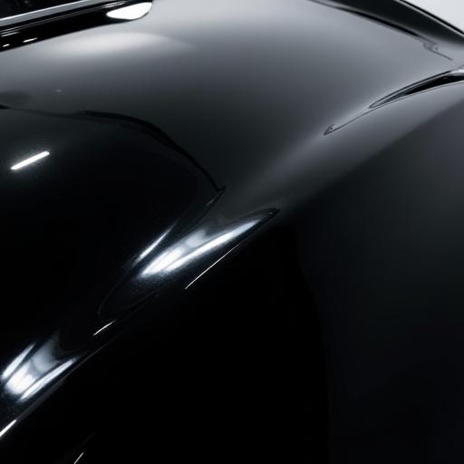 Misma pintura negra, ahora con un acabado de espejo y sin defectos.